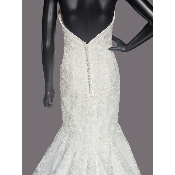 NWOT Ivory Full Lace Fit/Flare Wedding Gown - Mori Lee - Picture 8 of 13